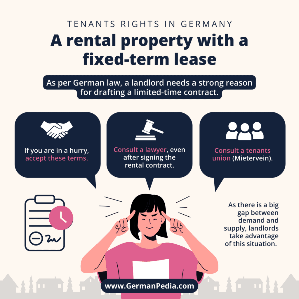 1. A rental property with a fixed-term lease