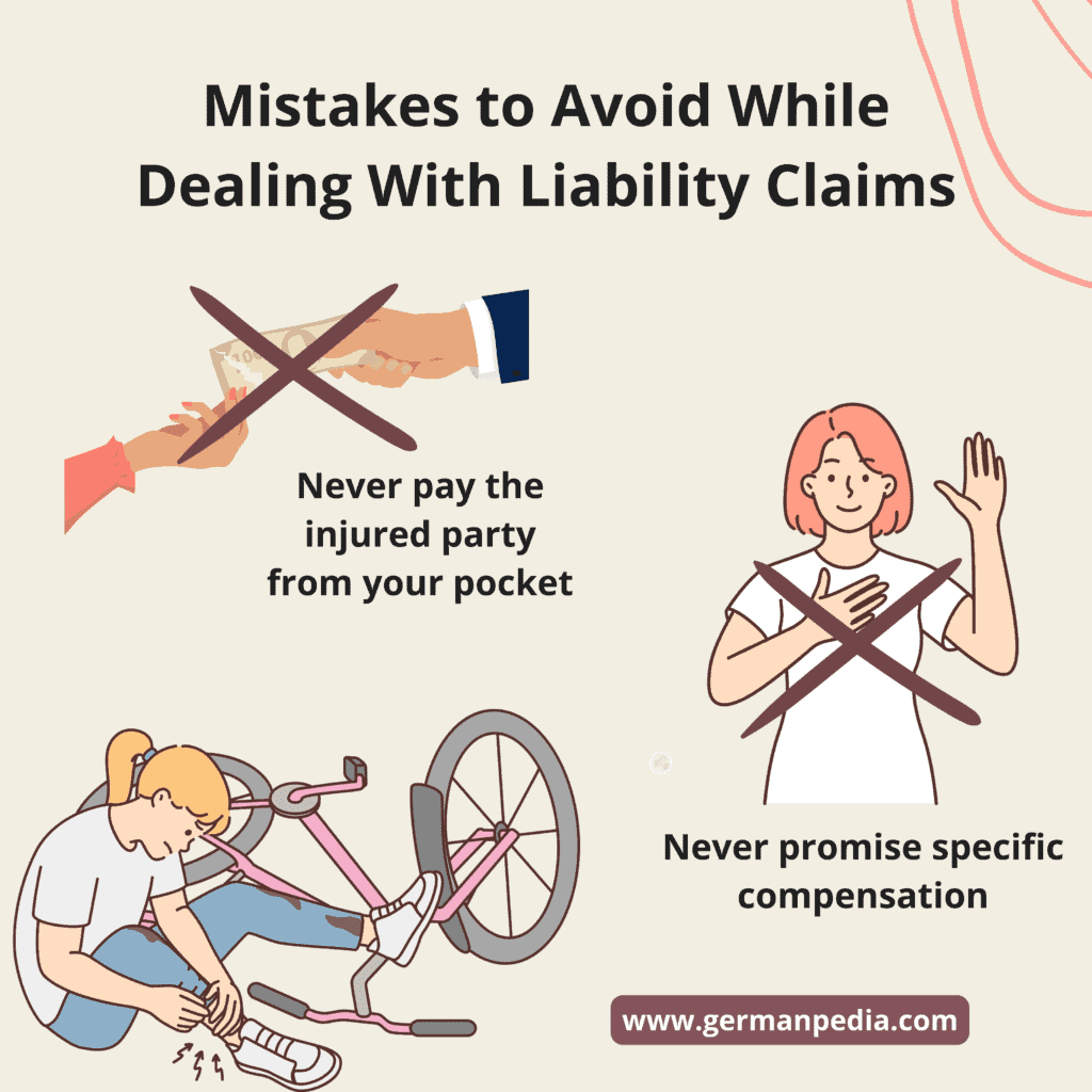 Mistakes to avoid while dealing with liability claims