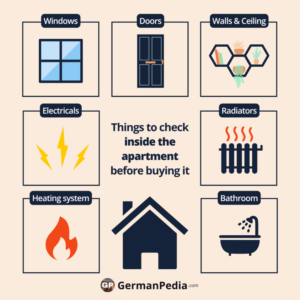 Things to check inside the property building in Germany before buying Things to check inside the apartment before buying it
