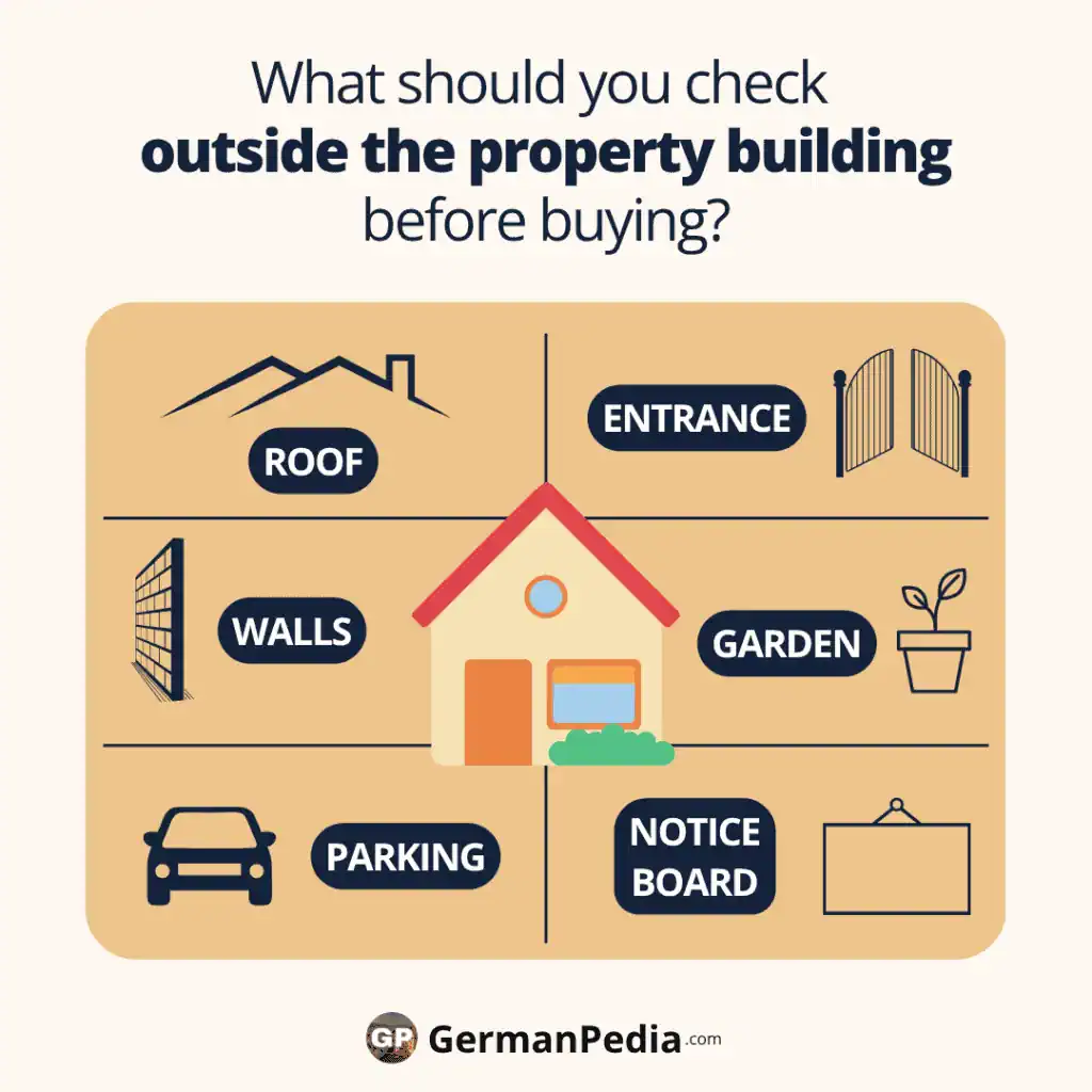 What should you check outside the property building before buying? What should you check outside the property building before buying
