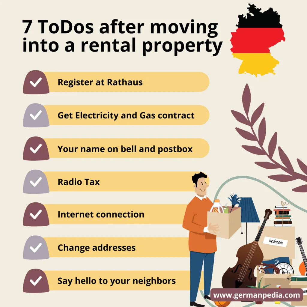 ToDos after moving in a rental in Germany