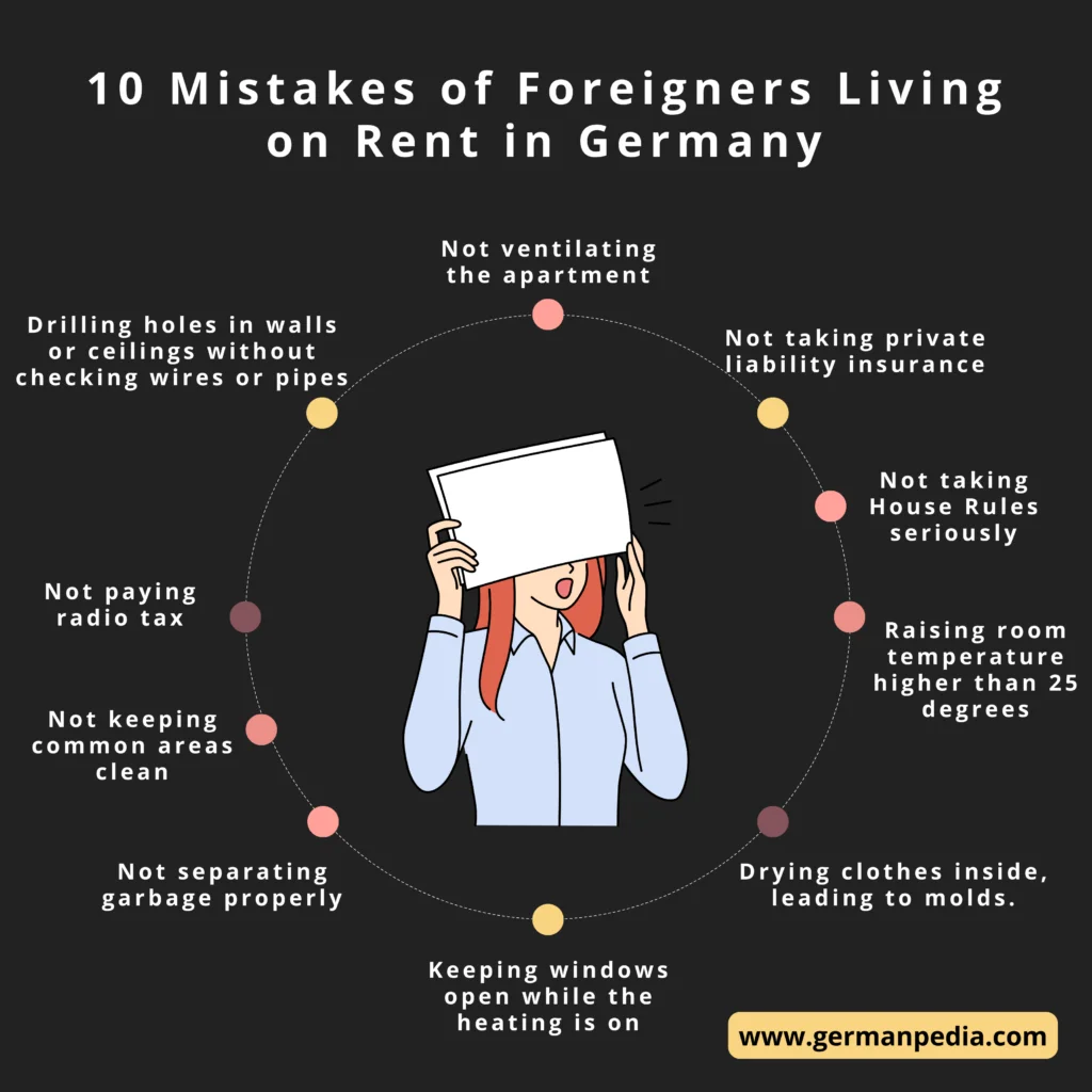 mistakes of foreigners living on rent in Germany