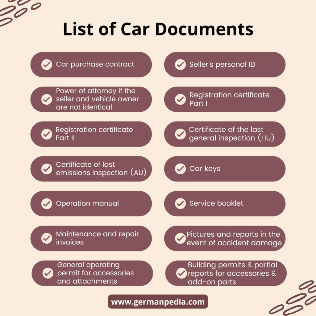 vehicle documents germany