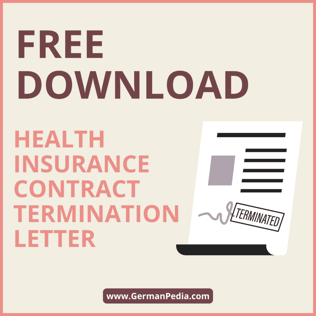 private health insurance contract cancellation letter