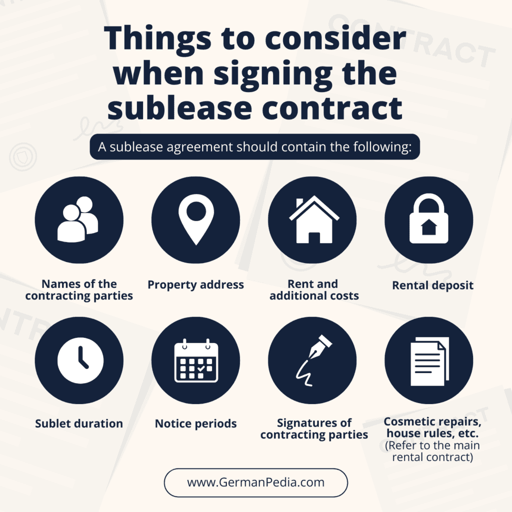 Things to consider when signing the sublease contract