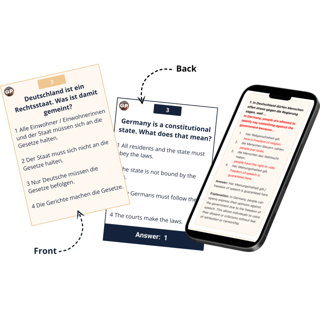 German naturalization test questions flashcards and email course