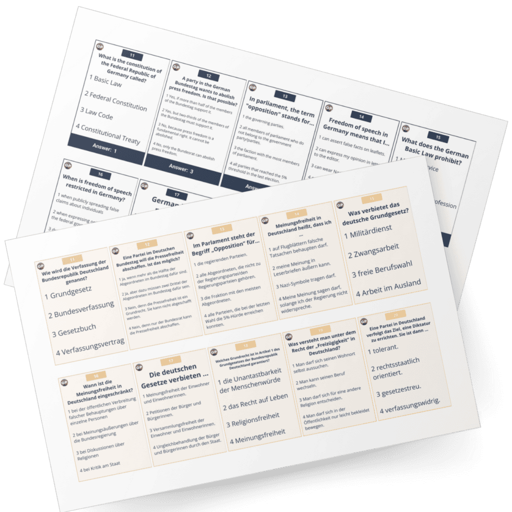 German citizenship test questions flashcards