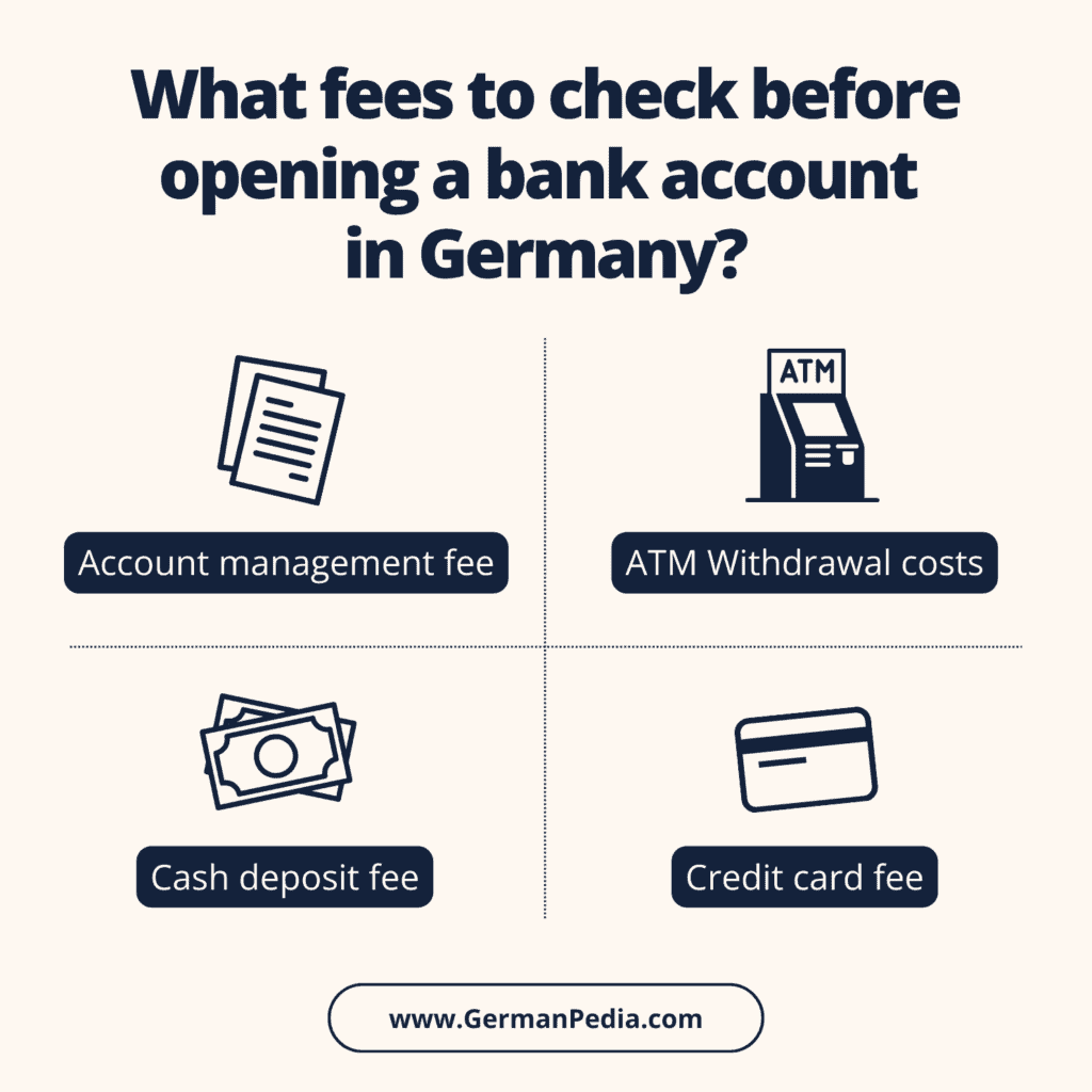What fees to check before opening a bank account in Germany