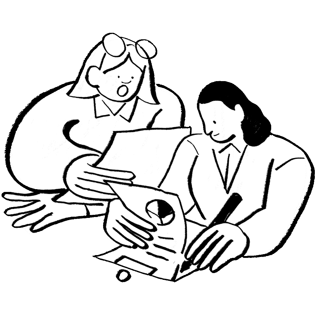 two people discussing a legal case