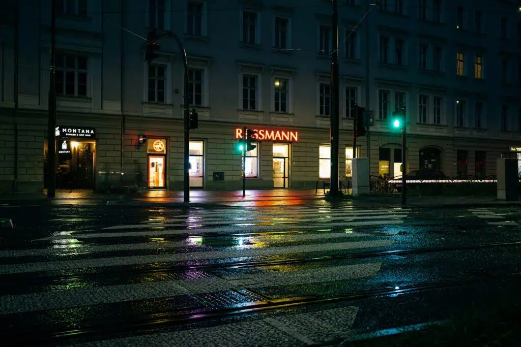 Rossman store in night