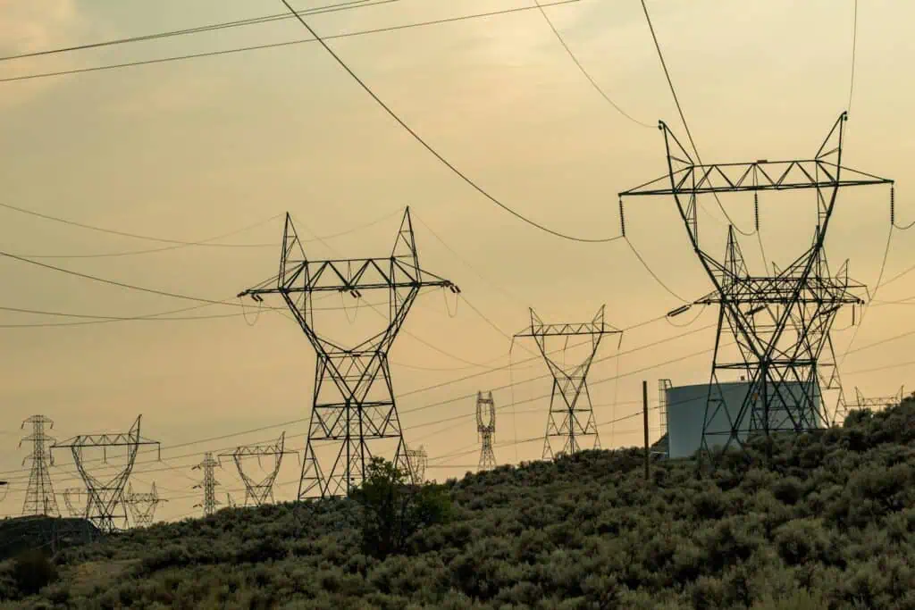 silhouette of electric utility post