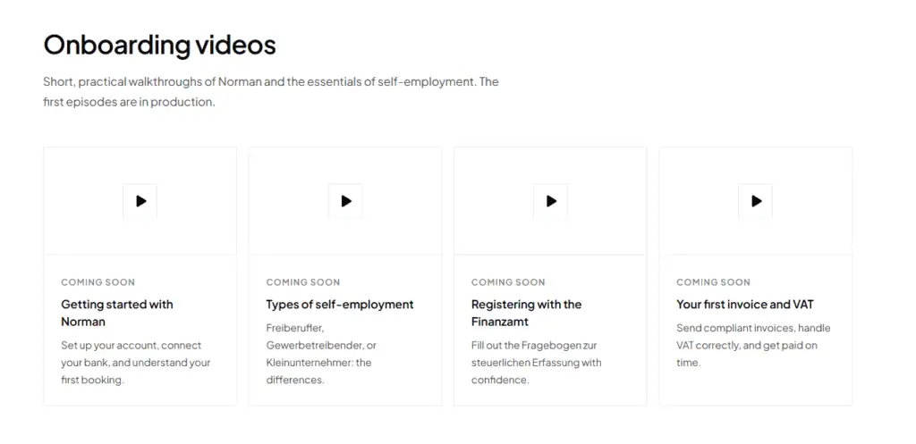 Onboarding videos are not yet available (as of 3 Aug 2026)