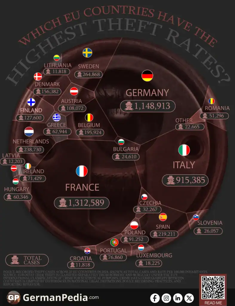 Which EU Countries Have the Highest Theft Rates?